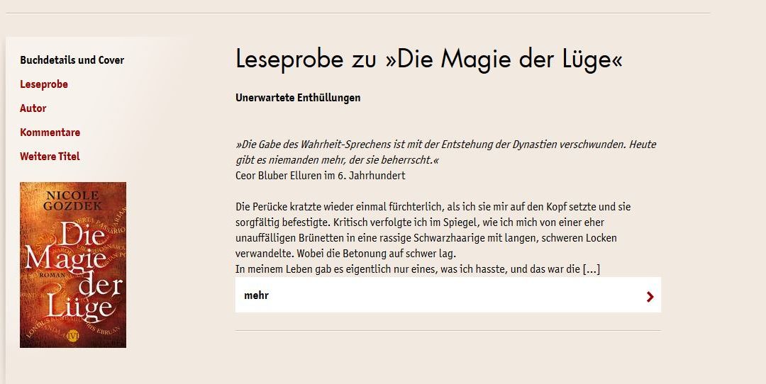 Screenhot von der Leseprobe zu "Die Magie der Namen"