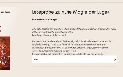 Countdown: Leseprobe zu „Die Magie der Lüge“