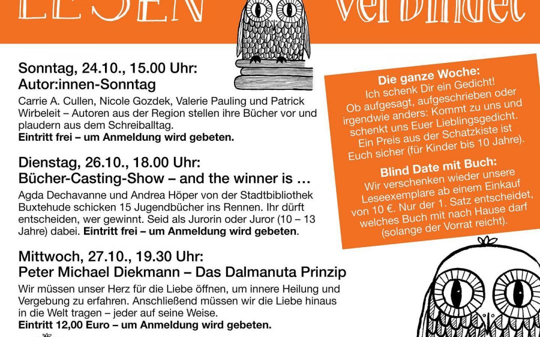 Trefft mich am 24.10. beim Autor:innen-Sonntag in Buxtehude!
